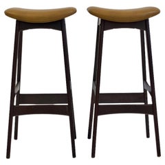 Pair of Wooden High Stools Attributed to Johannes Andersen
