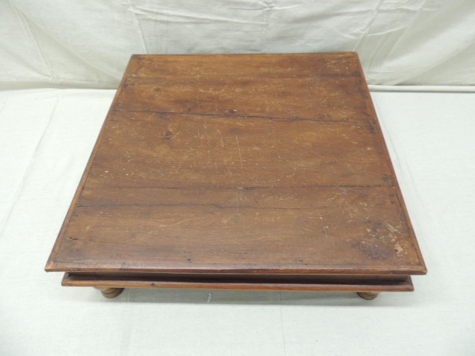 Late 20th Century Pair of Wooden Indian Low Tables