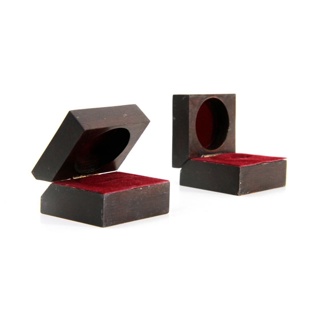 Pair of Wooden Italian Ring Boxes, 1950s 4