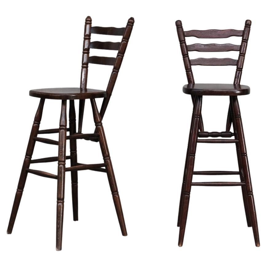 Pair of Cy Mann Mid Century Bar Stools at 1stDibs