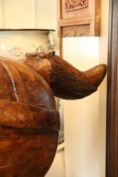 Pair of Wooden Mongolian Horses Lifesize Ching Dynasty, Late 20th Century