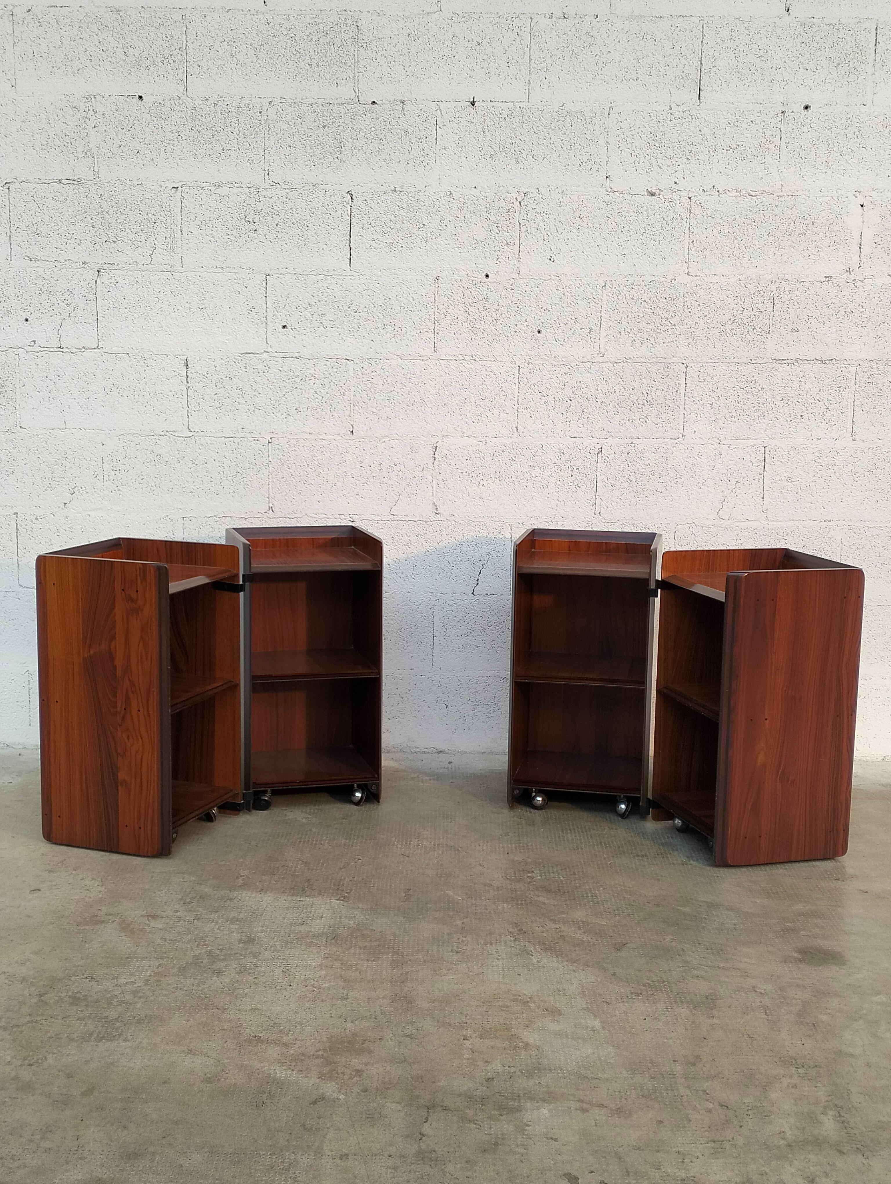 Late 20th Century Pair of Wooden Nightstands 
