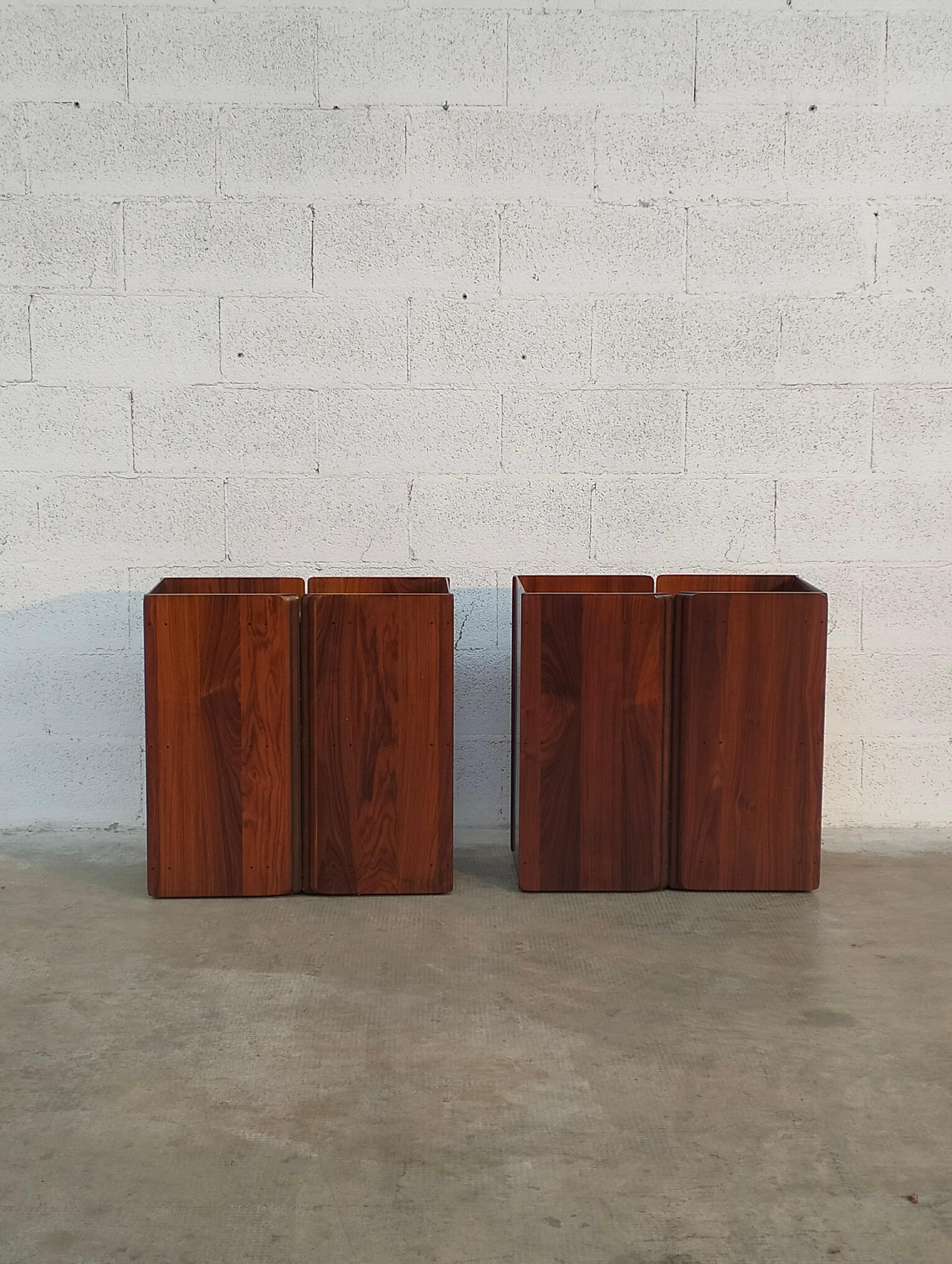 Pair of Wooden Nightstands 