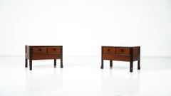 Pair of Wooden Nightstands, Italy, 1960s