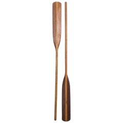Used Pair of Wooden Oars, 1960s