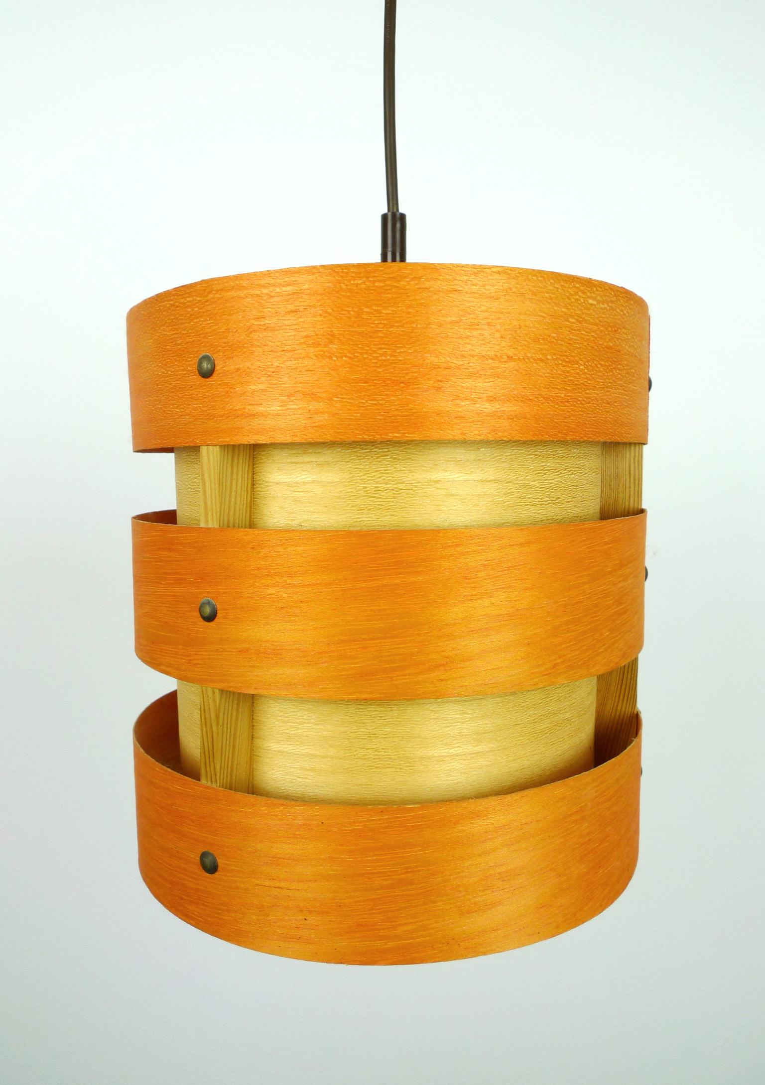 Pair of Wooden Pendant Lights from Zicoli, Germany, 1970s 6