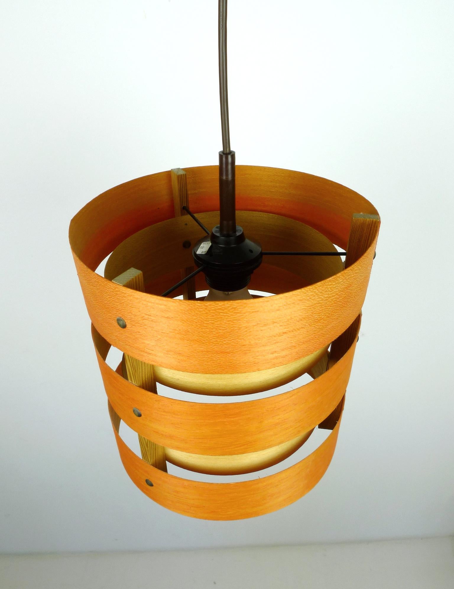 Pair of Wooden Pendant Lights from Zicoli, Germany, 1970s 7
