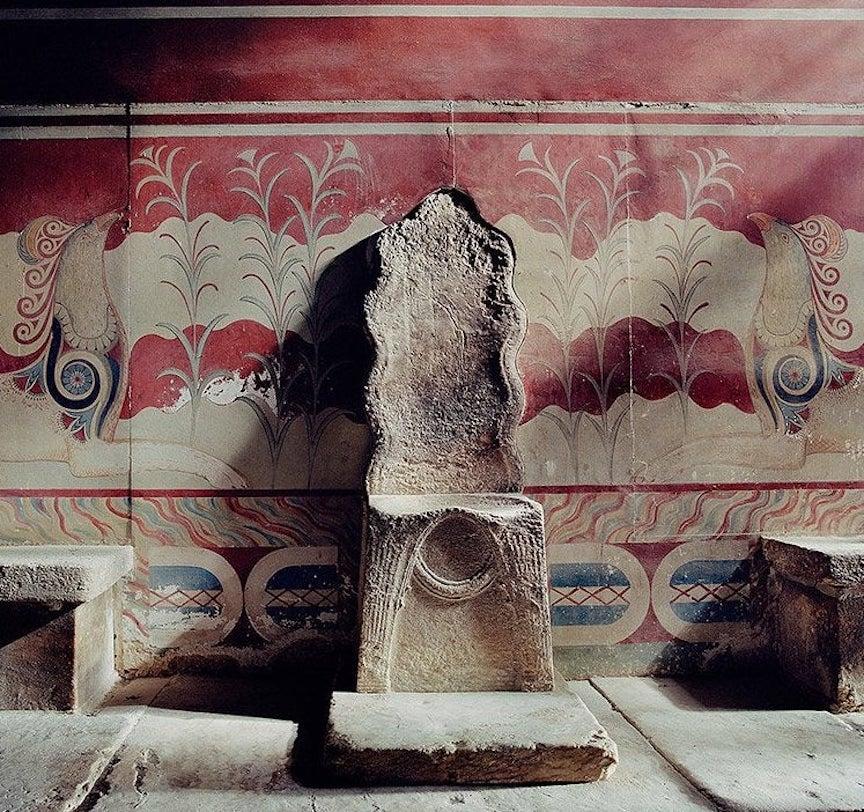 Pair of Wooden Replicas of the Stone Throne from the Minoan Palace at Knossos For Sale 2