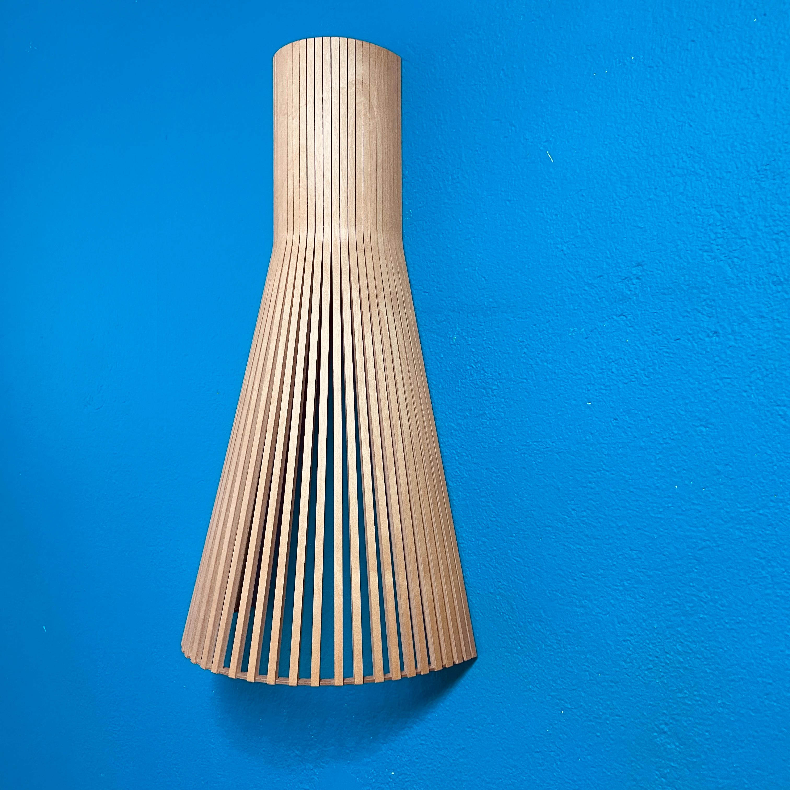 Finnish Pair of Wooden Secto 4230 Wall Lamps by Secto Design Finland
