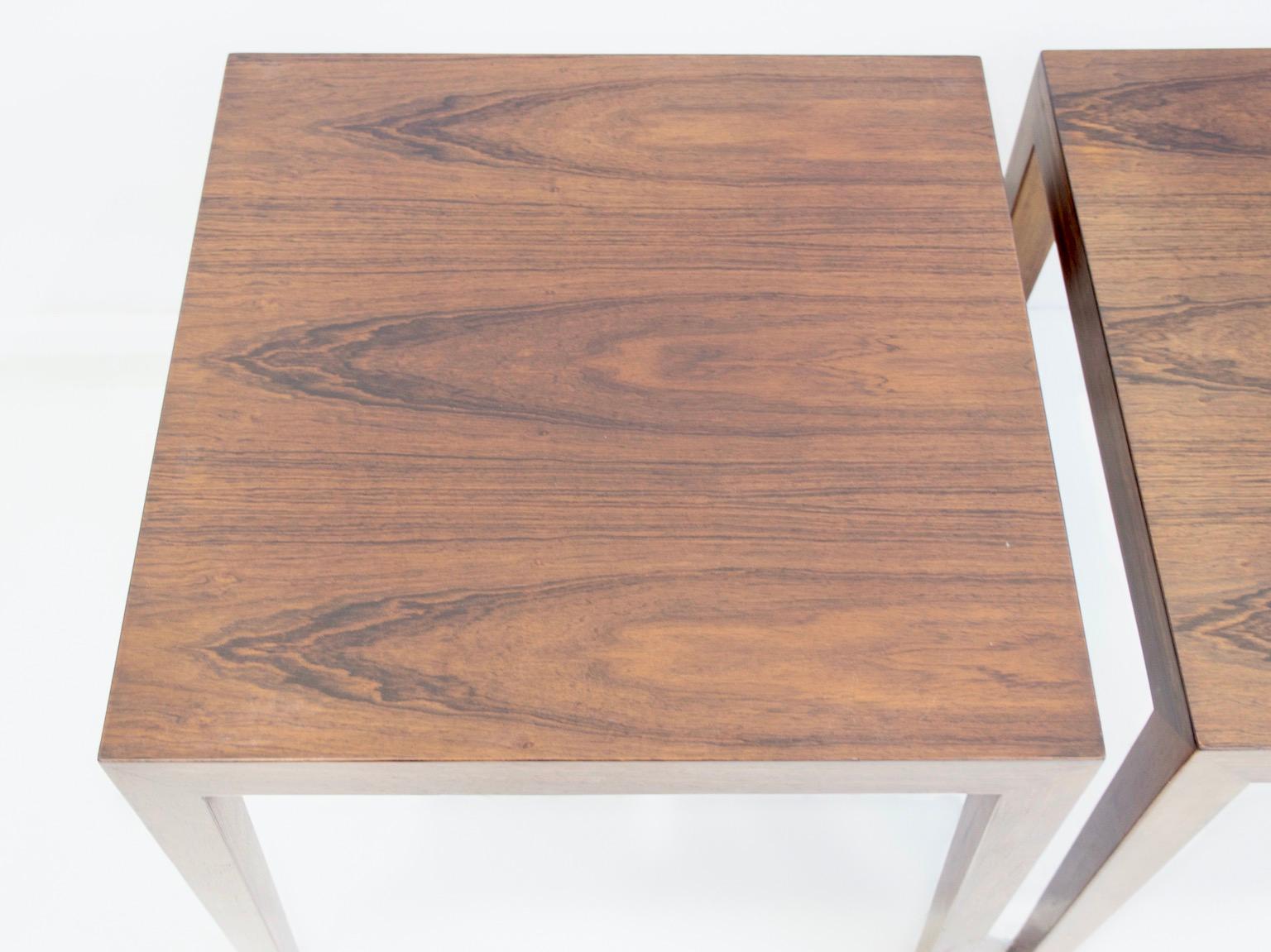 Pair of Wooden Side Tables by Severin Hansen Jr. In Good Condition In Madrid, ES