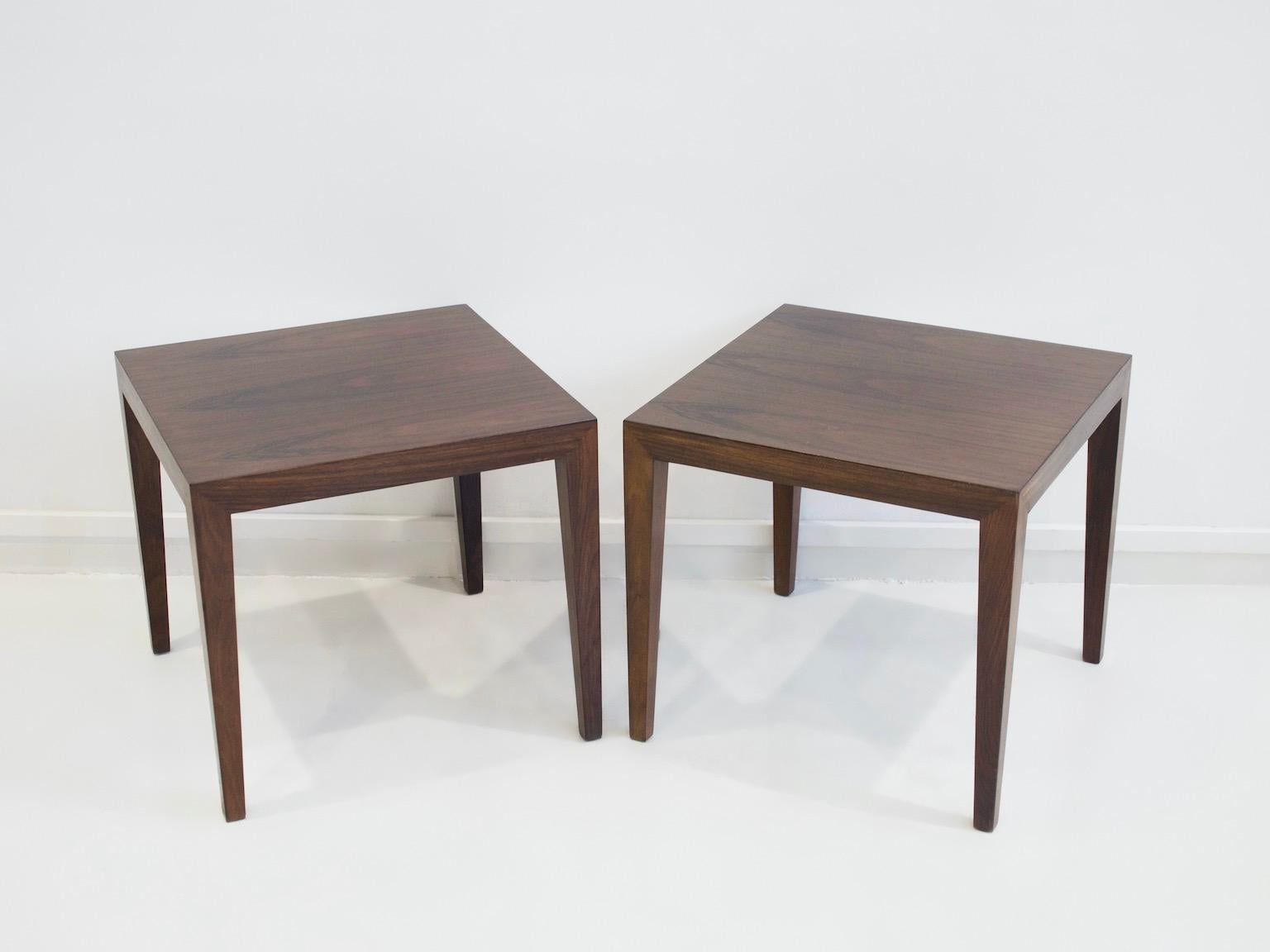 20th Century Pair of Wooden Side Tables by Severin Hansen Jr.