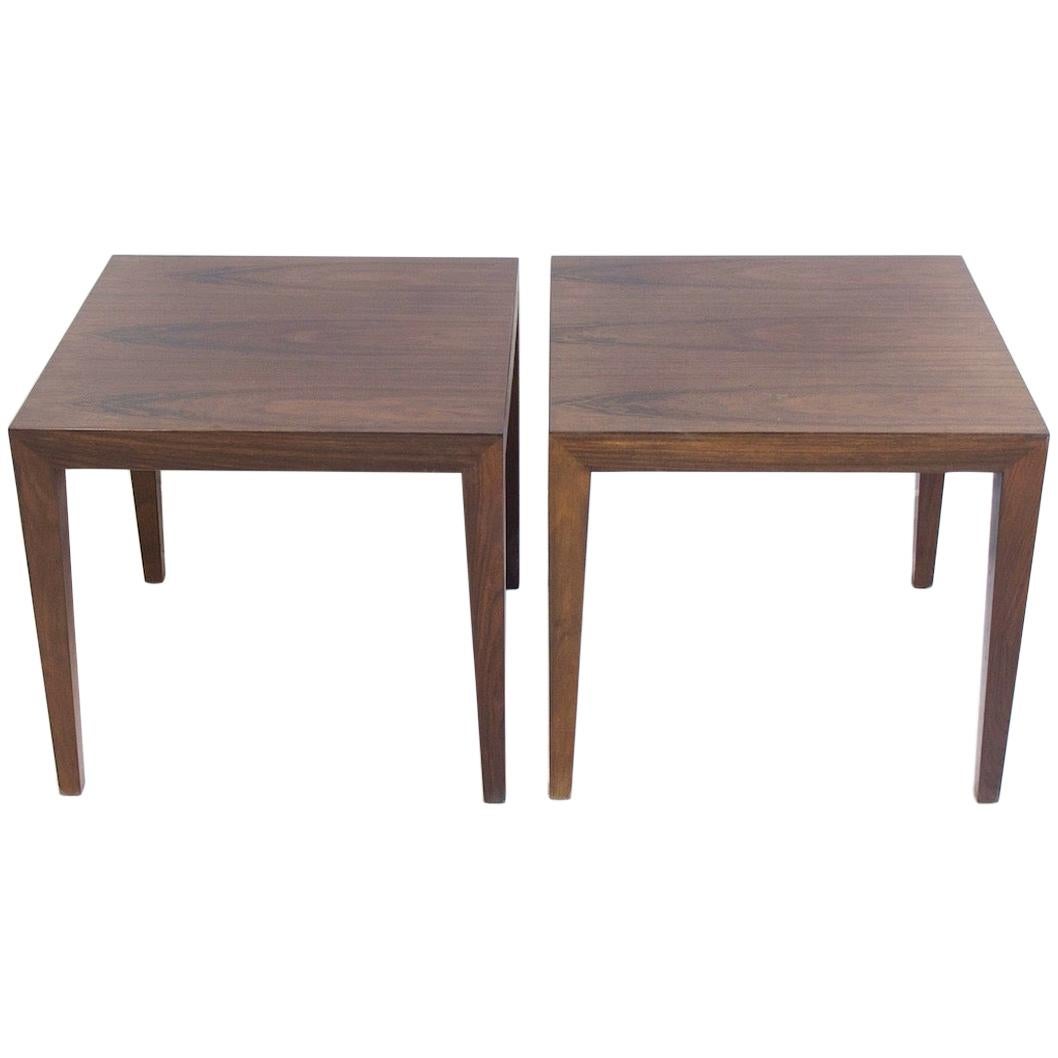 Pair of Wooden Side Tables by Severin Hansen Jr.