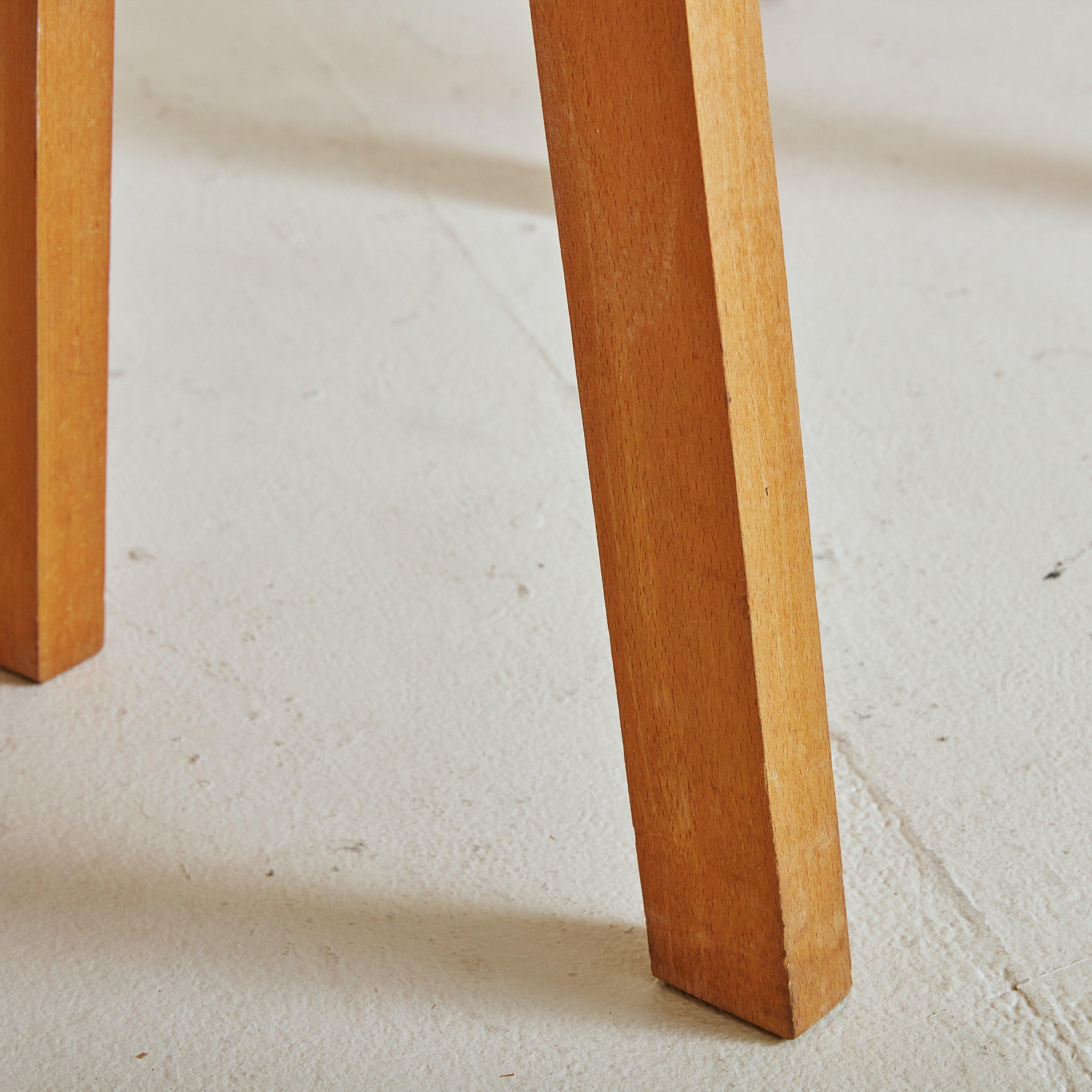 Paar Holzhocker von Clairitex Paris, Frankreich, 1970er Jahre im Angebot 1