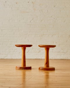 Paire de tabourets en bois de Rainer Daumiller C. 1970.