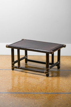 Pair of wooden tables (dark finish) Lyda Levi - McGuire 1970
