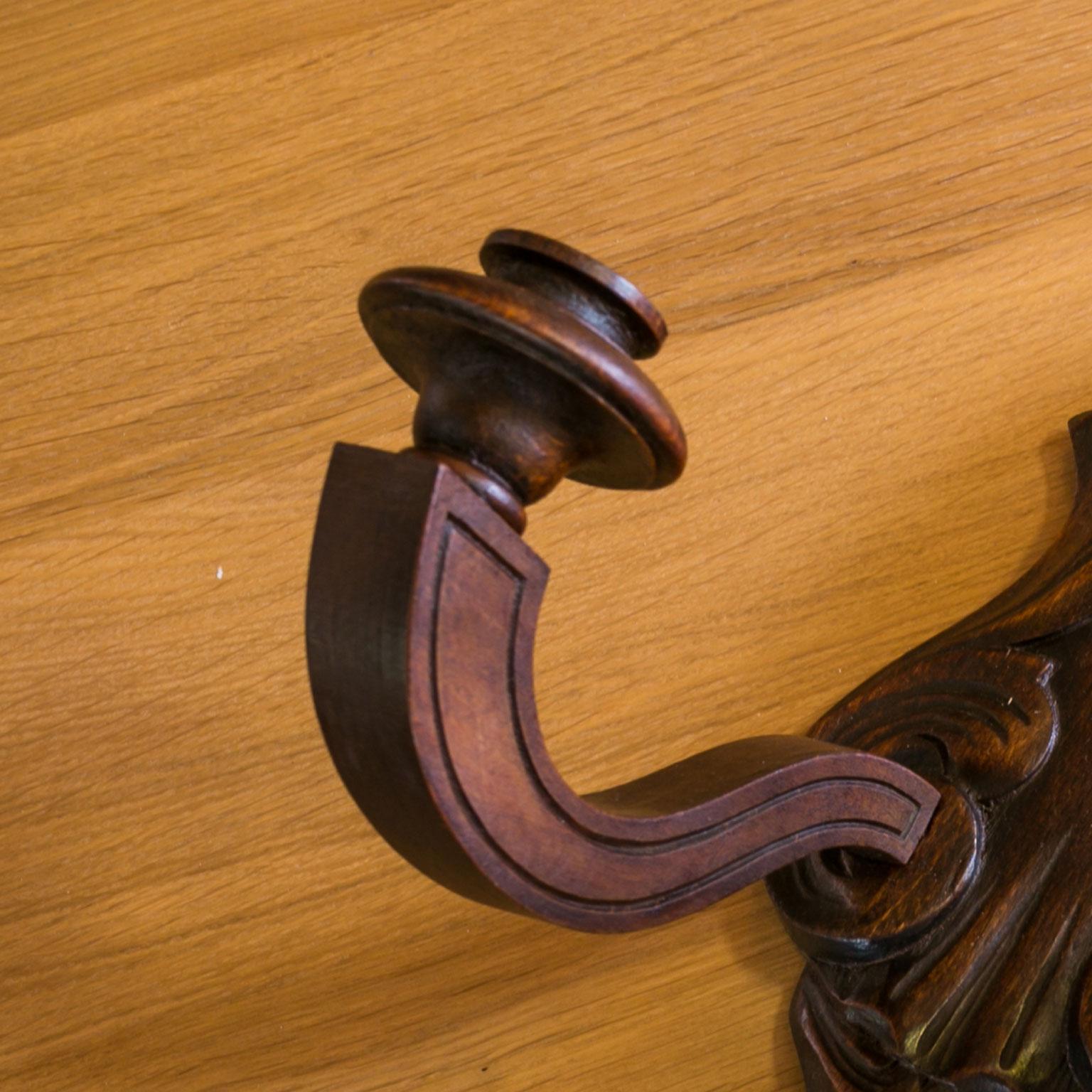 Pair of Wooden Two-Arm Sconces (Louis XVI.)