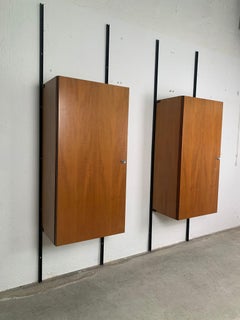 Pair of wooden wardrobes model system E22, by Osvaldo Borsani, Italy, 1960s