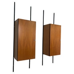 Pair of wooden wardrobes model system E22, by Osvaldo Borsani, Italy, 1960s