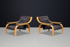 Coppia di poltrone Woodline di Marco Zanuso per Arflex, Italia, anni '60