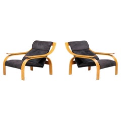 Coppia di poltrone Woodline di Marco Zanuso per Arflex, Italia, anni '60