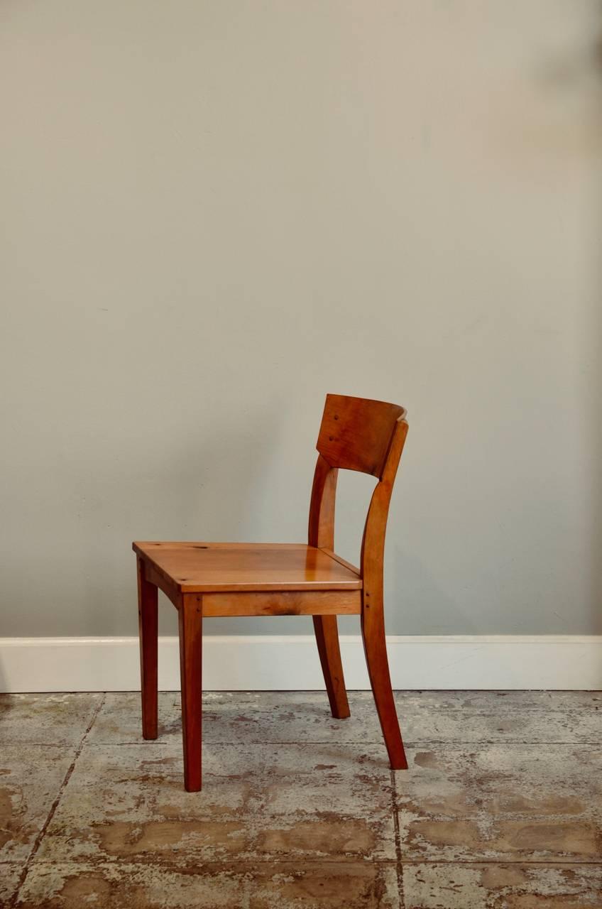 Carved Pair of Woodworker Studio Chairs in the style of Luis Barragán