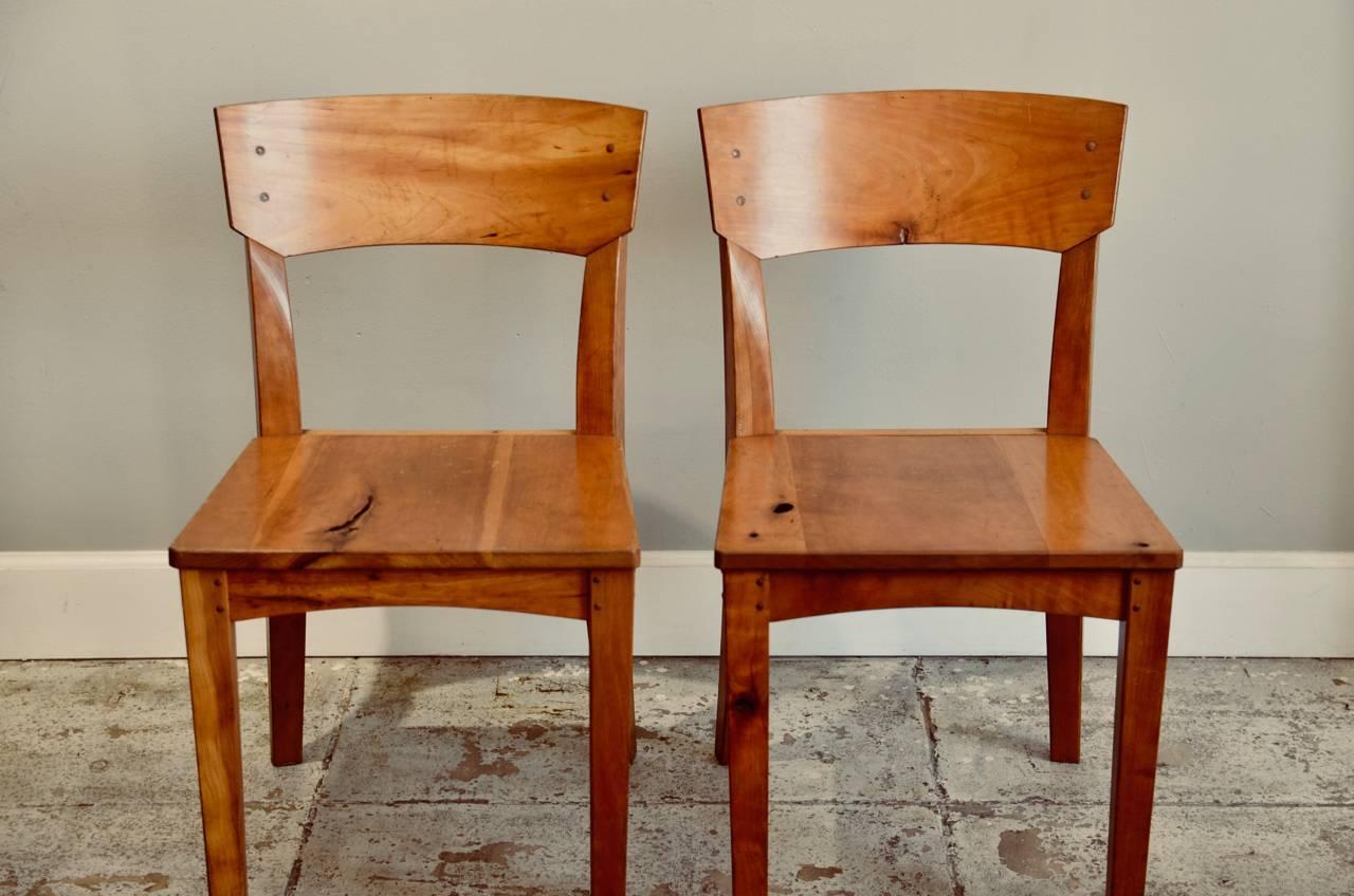 Pair of Woodworker Studio Chairs in the style of Luis Barragán In Excellent Condition In Los Angeles, CA