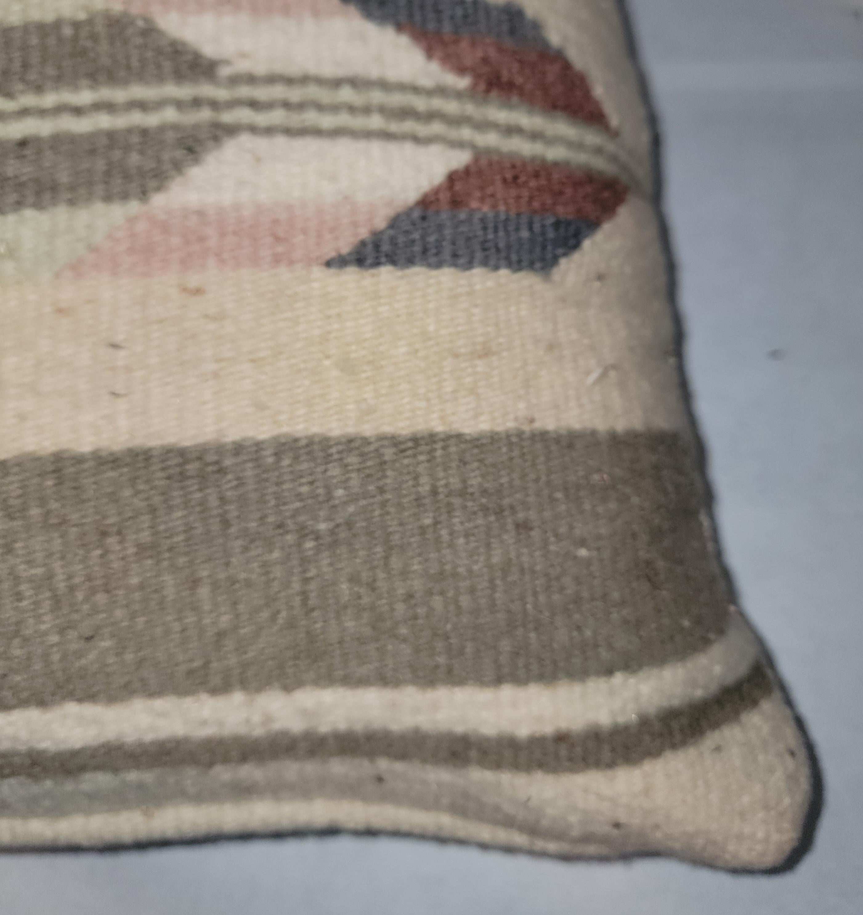 Pair Of Wool Navajo Arrow Pillows  In Good Condition For Sale In Los Angeles, CA