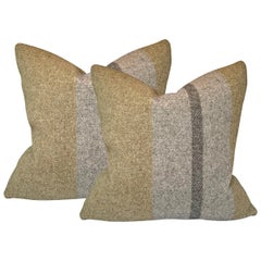 Pair of Wool Striped Pillows