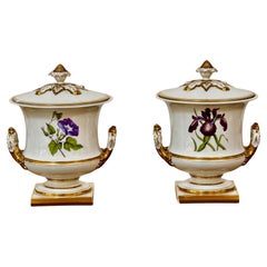 Pair of Worcester Porcelain Covered Fruit Coolers Circa 1813