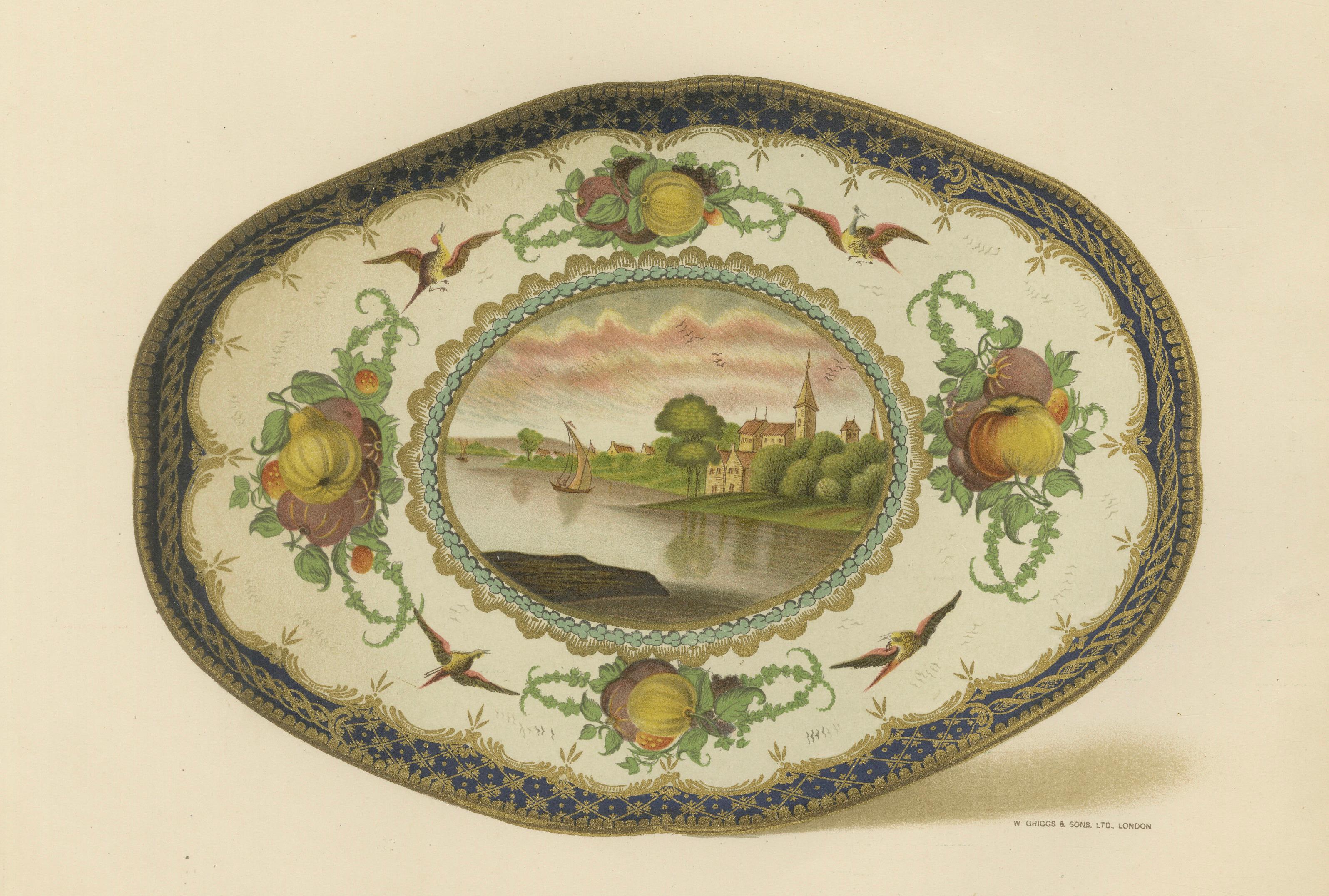 Pair of Worcester Porcelain Vase Designs, Pheasant & Panels, Gold Decorated 1910