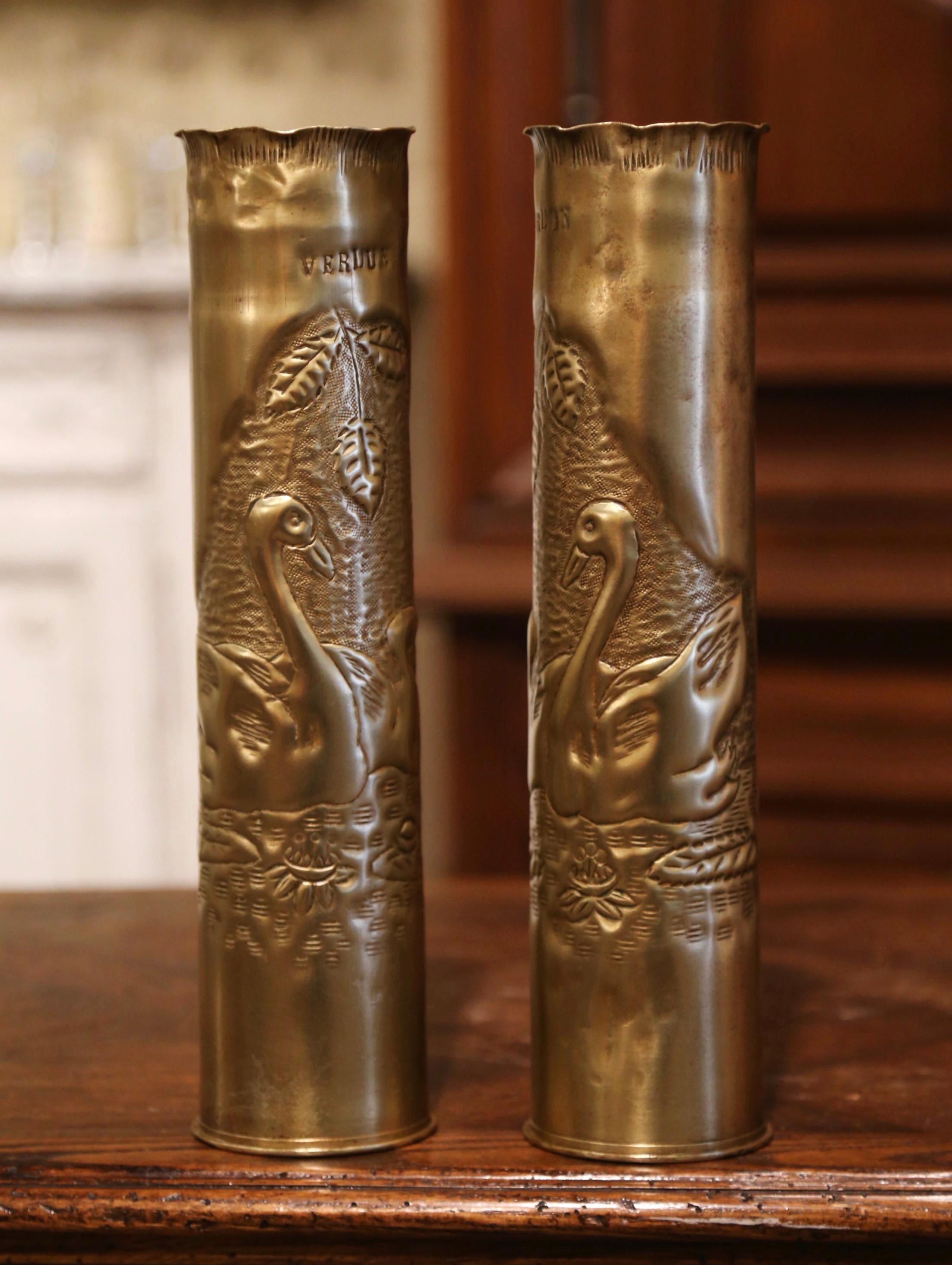 Repoussé Pair of World War I French 