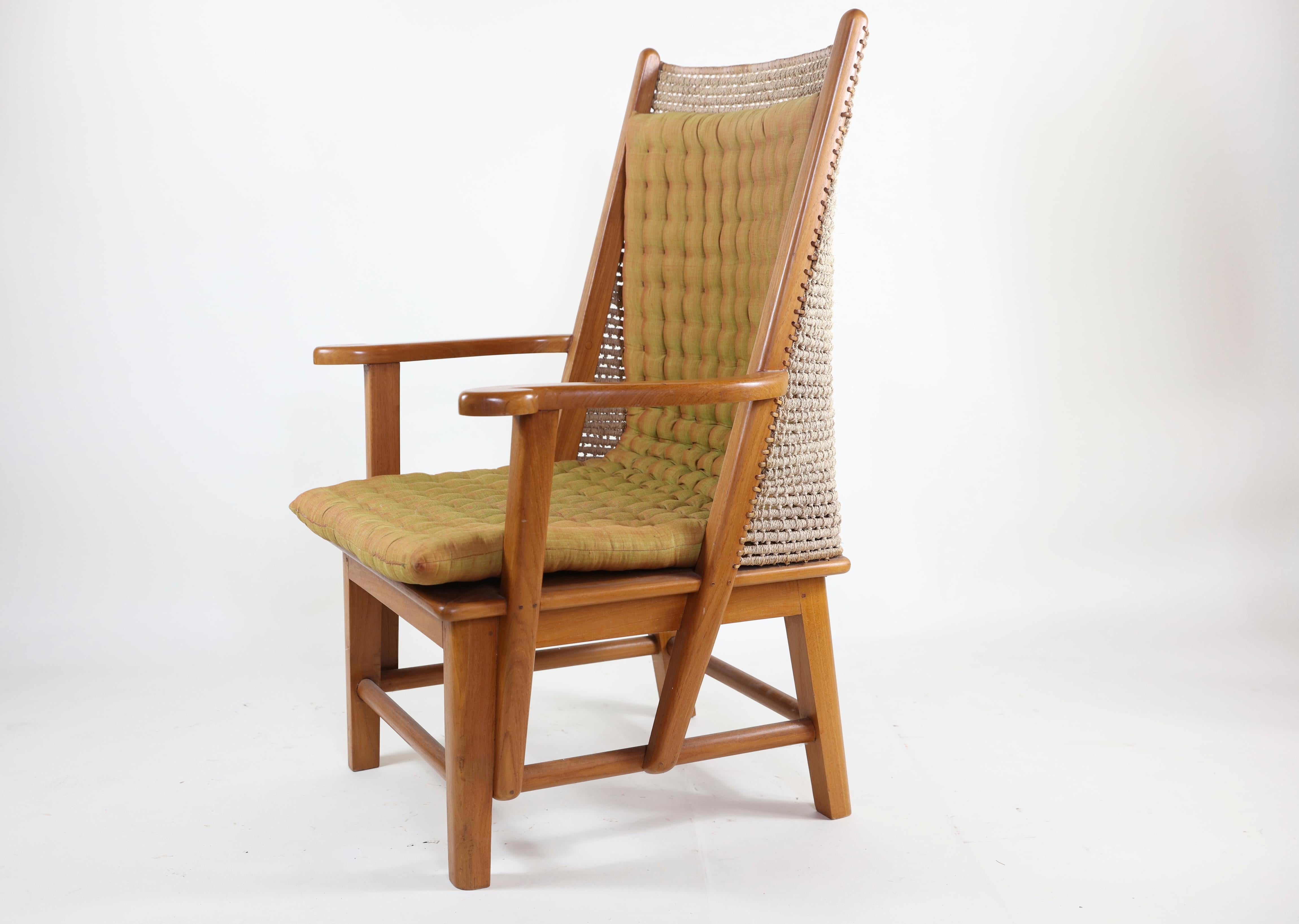 Pair of Woven Jute Chairs 1