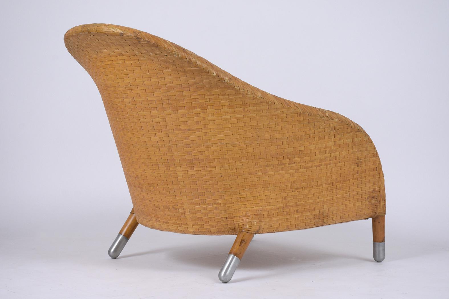Pair of Woven Leather Chairs 2