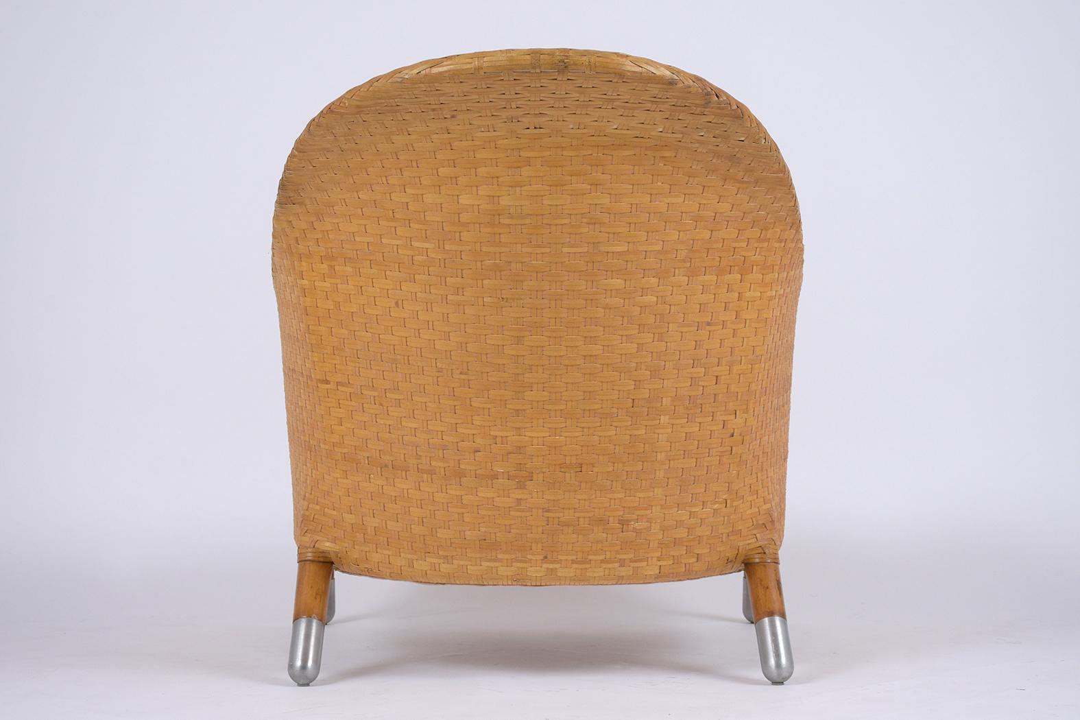 Pair of Woven Leather Chairs 3