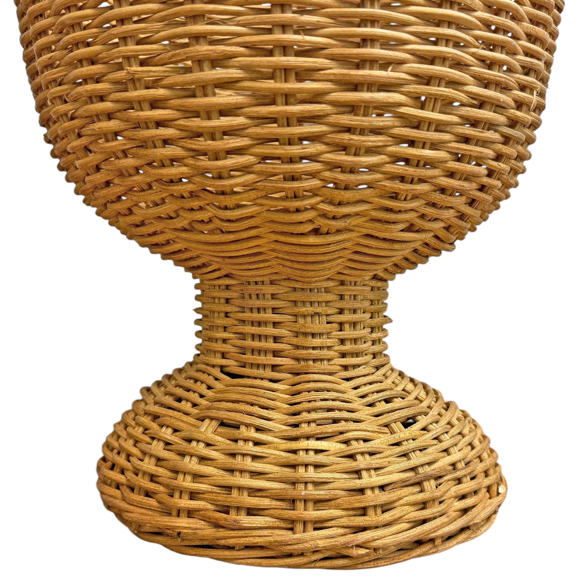 Pair of Woven Wicker Urns 2