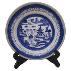 Pair of Wright Tynsdale Van Roden Blue WIllow Salad Plates
