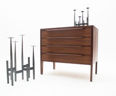 Pair of Wrought Brutalist Candleholders, 1960s Austria