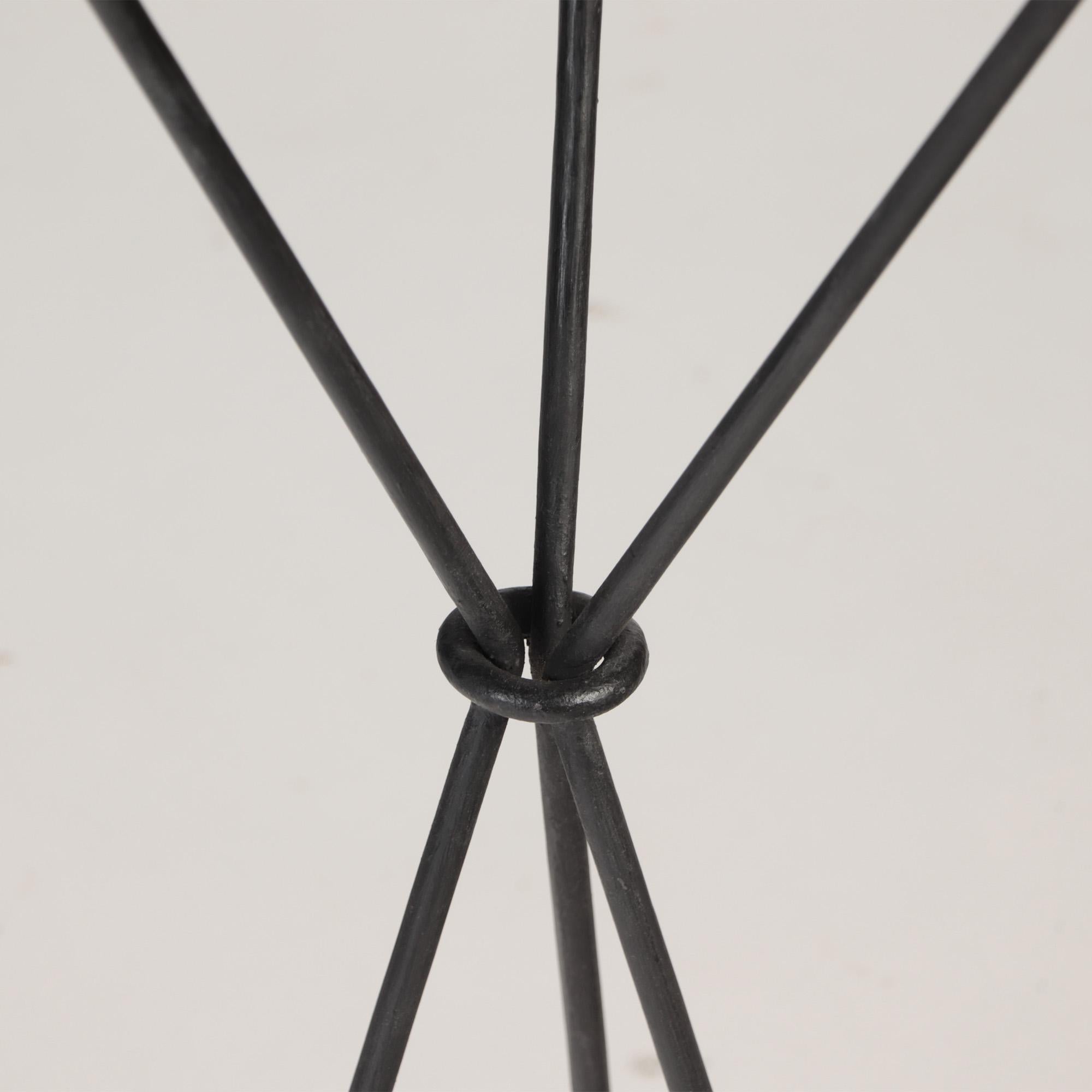 Pair of Wrought Iron and Brass Drink Tables, Contemporary 1