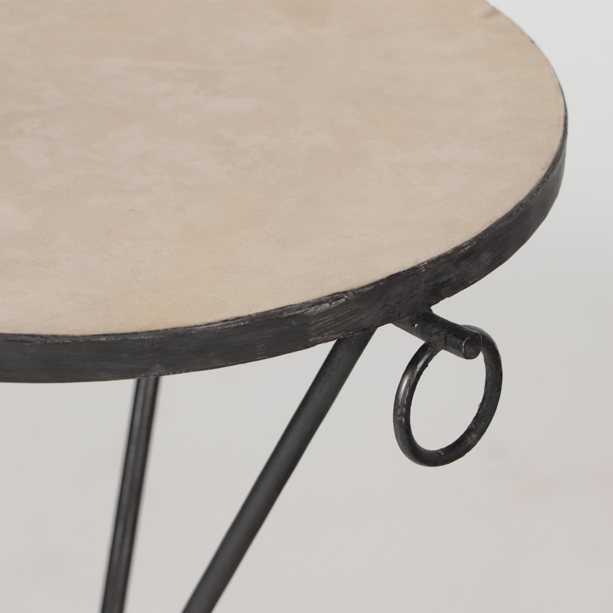 Pair of Wrought Iron and Brass Drink Tables, Contemporary 4
