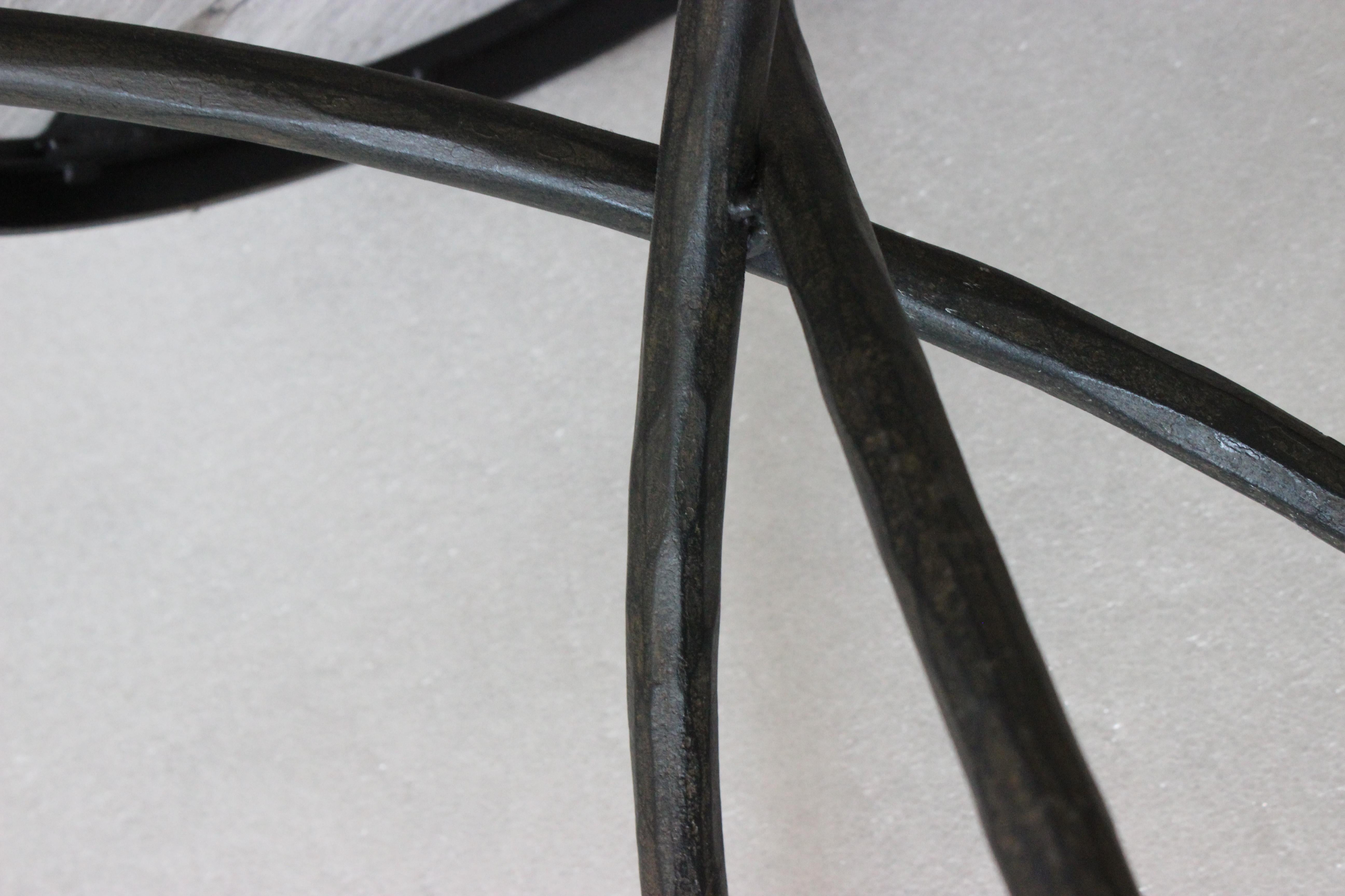 Pair of Wrought Iron and Marble Side Tables For Sale 5
