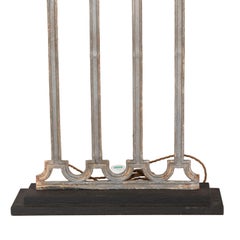 Pair of Wrought Iron Balustrade Lamps