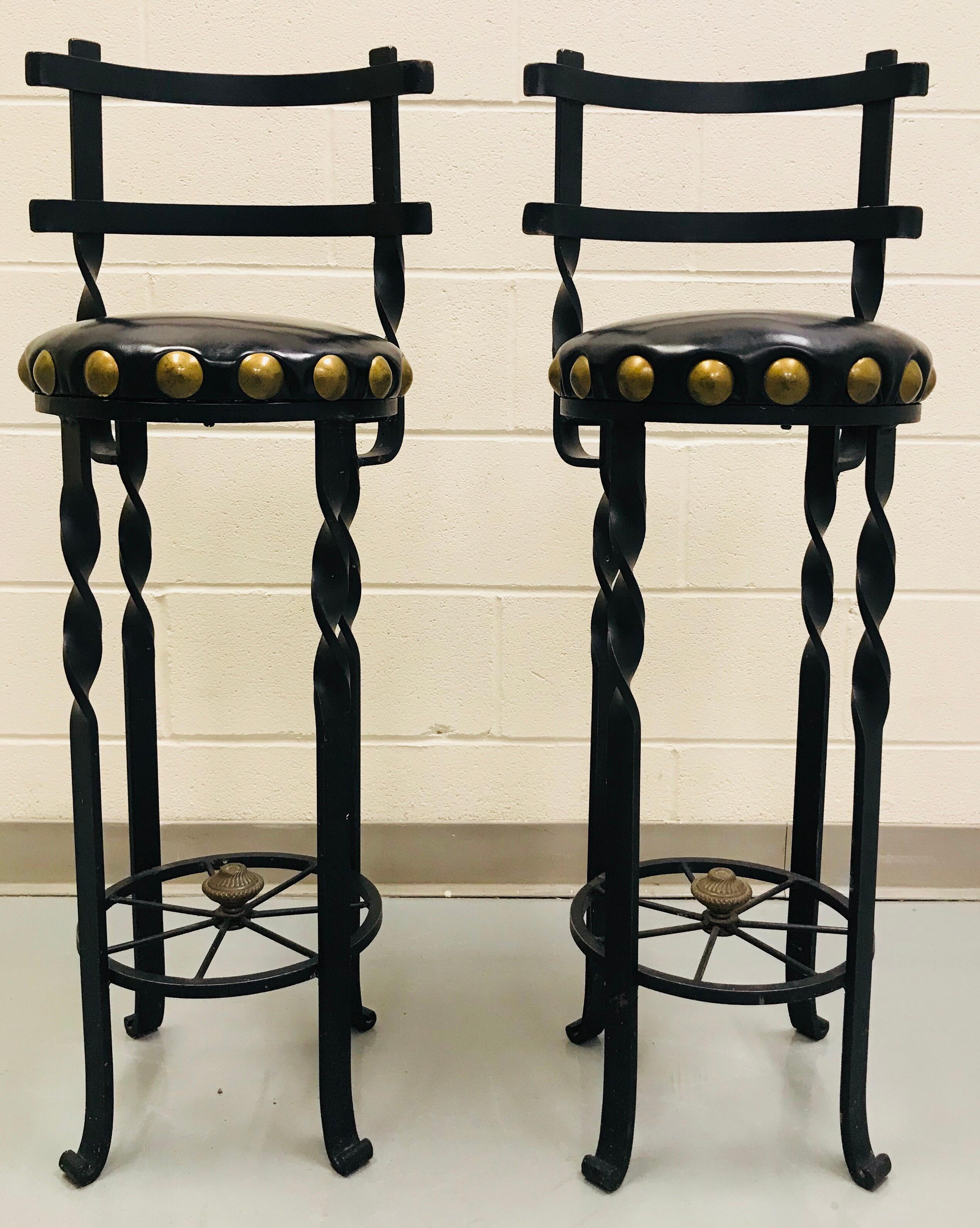 wrought iron counter stools