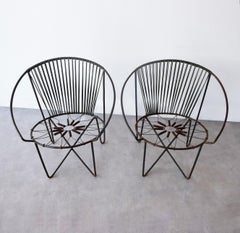 Pair of Wrought Iron chairs by José Zanine Caldas, Brazil, 1950s