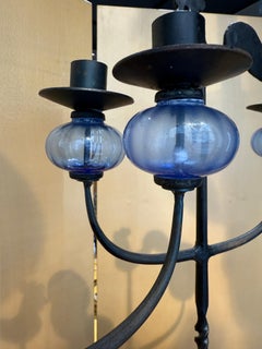 Paar schmiedeeiserne Kerzenständer Bertil Vallien Schweden 1970