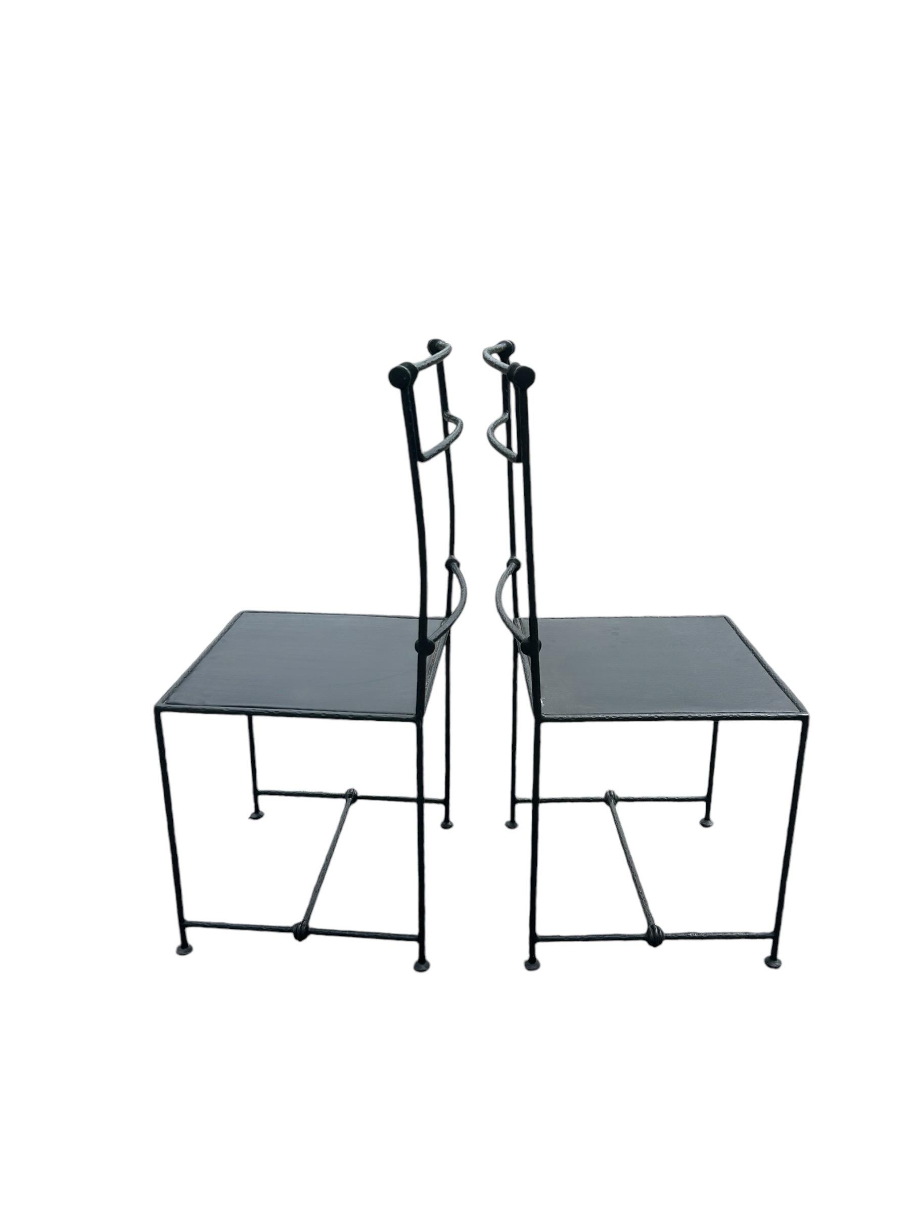 pair of wrought iron chairs by Pierre Basse ( Giacometti's blacksmith ) 3