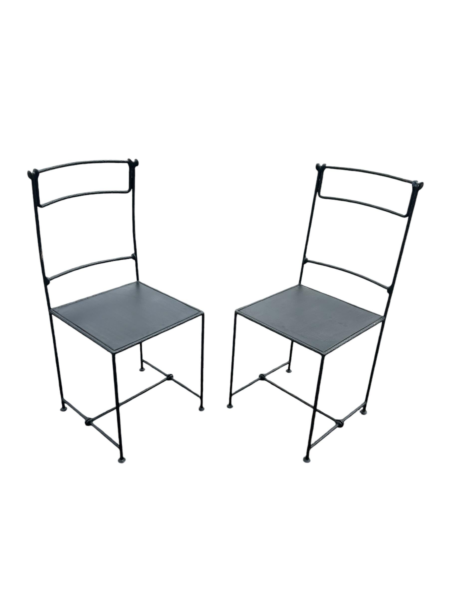pair of wrought iron chairs by Pierre Basse ( Giacometti's blacksmith ) 4