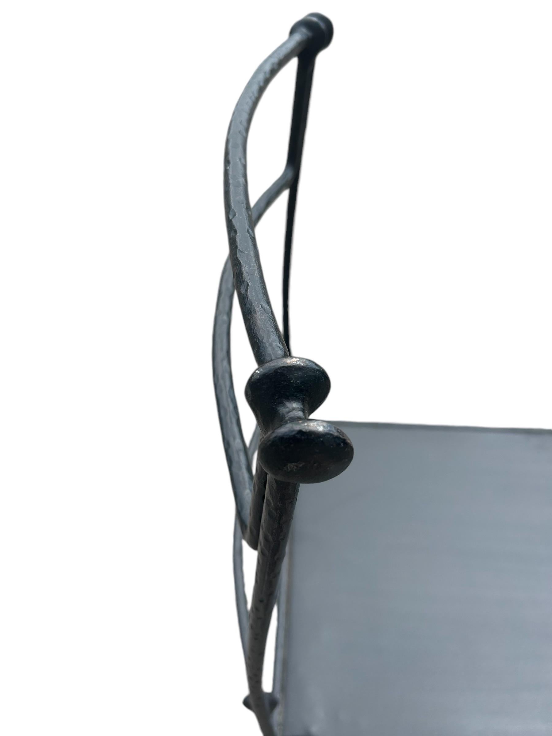 pair of wrought iron chairs by Pierre Basse ( Giacometti's blacksmith ) 5