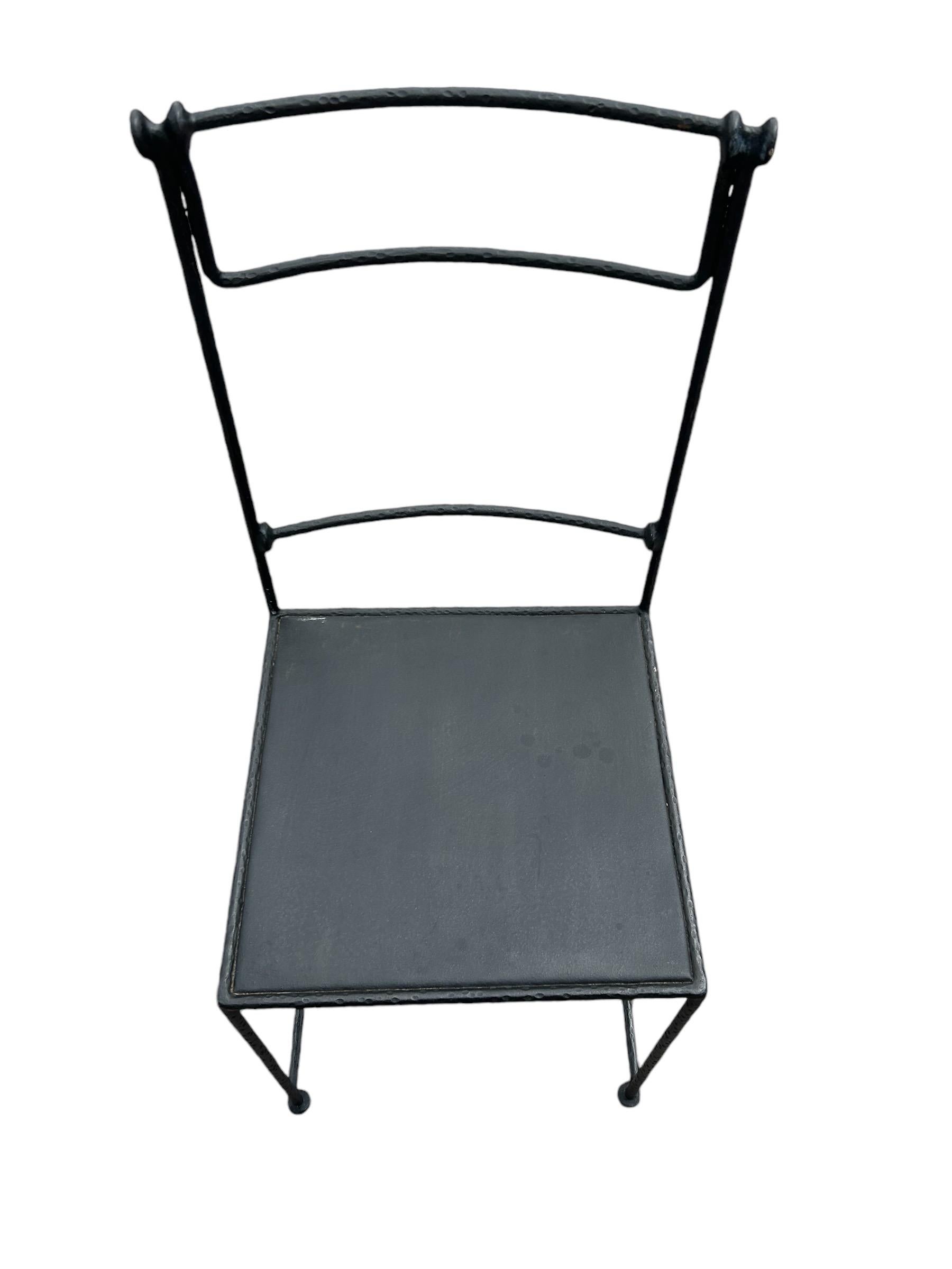 pair of wrought iron chairs by Pierre Basse ( Giacometti's blacksmith ) 9