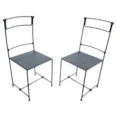 pair of wrought iron chairs by Pierre Basse ( Giacometti's blacksmith )