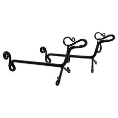 Pair of Wrought Iron Dachshund Andirons - 20th century